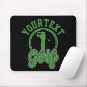 Personalisierte Golf ADD NAME Retro Pro Golfer Swi Mousepad (Mit Mouse)