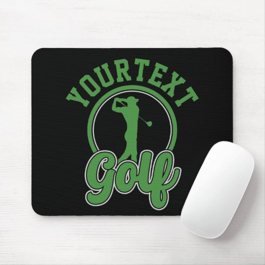 Personalisierte Golf ADD NAME Retro Pro Golfer Swi Mousepad (Mit Mouse)