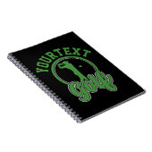 Personalisierte Golf ADD NAME Retro Pro Golfer Swi Notizblock (Rechte Seite)