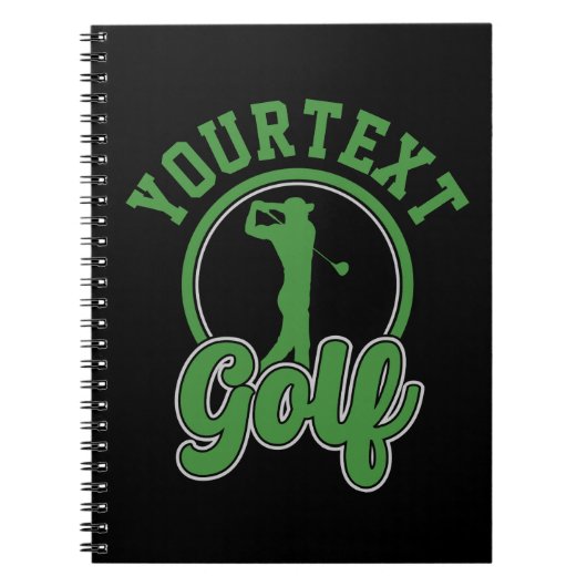 Personalisierte Golf ADD NAME Retro Pro Golfer Swi Notizblock (Vorderseite)
