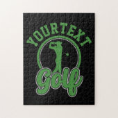 Personalisierte Golf ADD NAME Retro Pro Golfer Swi Puzzle (Vertikal)