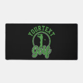 Personalisierte Golf ADD NAME Retro Pro Golfer Swi Schreibtischunterlage (Vorderseite)