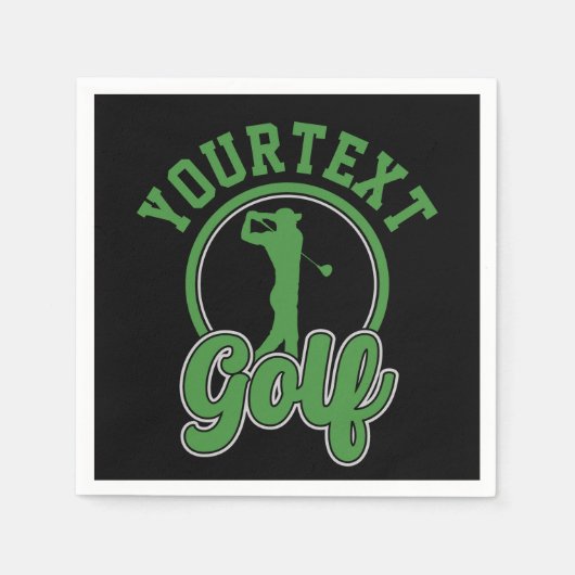 Personalisierte Golf ADD NAME Retro Pro Golfer Swi Serviette (Vorderseite)