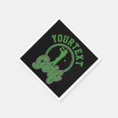 Personalisierte Golf ADD NAME Retro Pro Golfer Swi Serviette (Ecke)