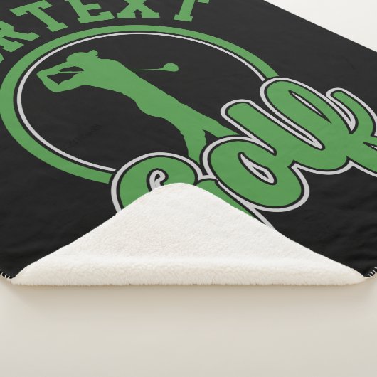 Personalisierte Golf ADD NAME Retro Pro Golfer Swi Sherpadecke (3/4)