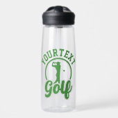 Personalisierte Golf ADD NAME Retro Pro Golfer Swi Trinkflasche (Vorne)