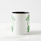 Personalisierte Golf ADD NAME Retro Pro Golfer Swi Zweifarbige Tasse (Mittel)