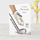 Personalisierte Golf Birthday Card Karte (Gelbe Blume)