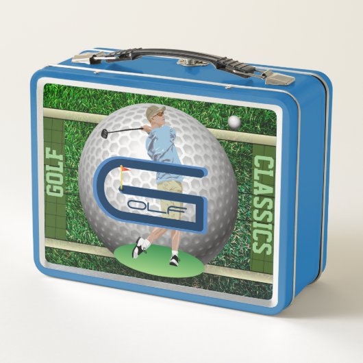 Personalisierte Golf Classics On-Field Metal Lunch Metall Brotdose (Rückseite)