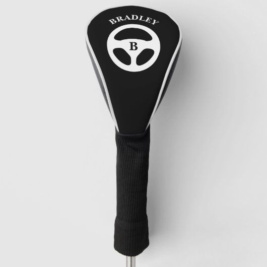 Personalisierte Golf-Fahrerabdeckung mit Auto-Rad- Golf Headcover (Vorderseite)