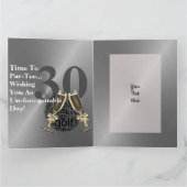 Personalisierte Golf Geburtstagskarte für Bruder Karte (Innenseite)