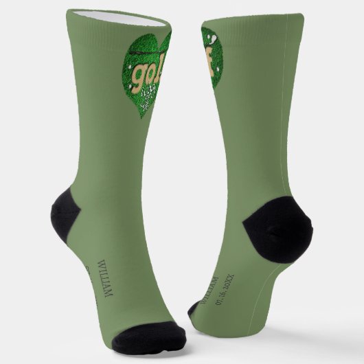 Personalisierte Golf Green Dress Socken (Gewinkelt)