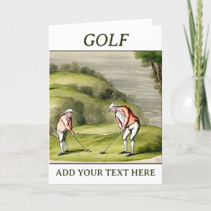 Personalisierte Golf Grußkarte Feiertagskarte