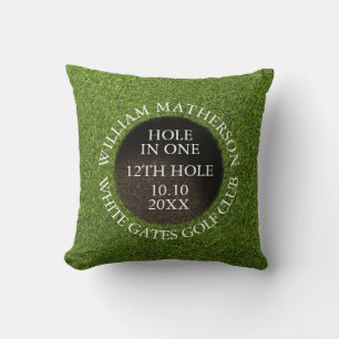 Personalisierte Golf Hole-in-One-Auszeichnung Kissen