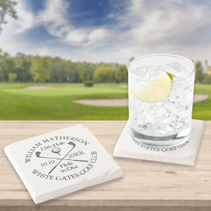 Personalisierte Golf-Loch-in-Eins-Auszeichnung Steinuntersetzer