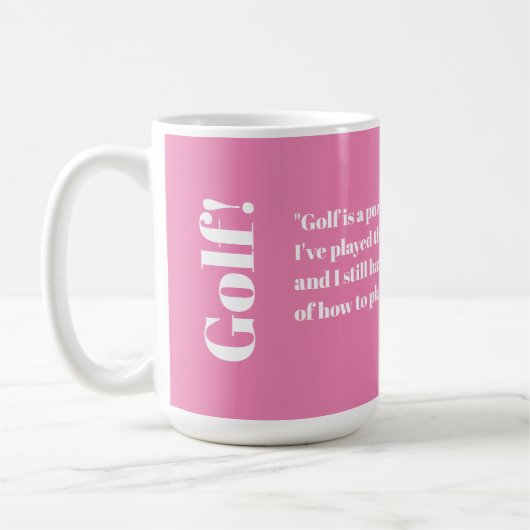 Personalisierte Golf Lover Tasse (Links)