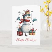 Personalisierte Golf Lover Weihnachtskarte Karte (Gelbe Blume)