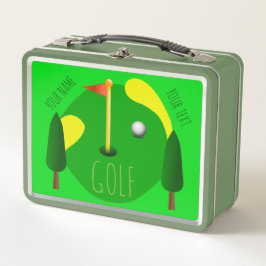 Personalisierte Golf Metal Lunchbox