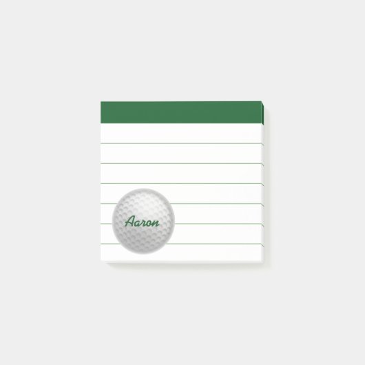 Personalisierte Golf-Post-it-Notizen-Geschenke Post-it Klebezettel (Vorderseite)