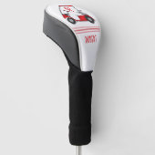 Personalisierte Golf-Schlagkopfabdeckung mit Namen Golf Headcover (angewinkelt)