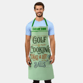 Personalisierte Golf-Schürze - Geschenk für BBQ-Ko Schürze (Getragen)