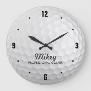 Personalisierte Golf-Uhr Große Wanduhr