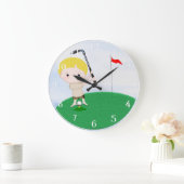 Personalisierte Golf-Wand-Uhr Große Wanduhr (Zuhause)