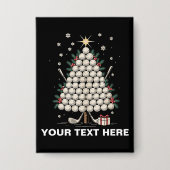 Personalisierte Golf-Weihnachtsbaum-Ausrüstung Fam Button (Vorderseite)