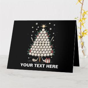 Personalisierte Golf-Weihnachtsbaum-Ausrüstung Fam Karte