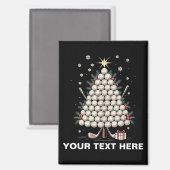 Personalisierte Golf-Weihnachtsbaum-Ausrüstung Fam Magnet (Vorderseite/Rückseite)