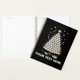 Personalisierte Golf-Weihnachtsbaum-Ausrüstung Fam Planer