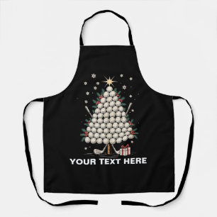 Personalisierte Golf-Weihnachtsbaum-Ausrüstung Fam Schürze