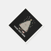 Personalisierte Golf-Weihnachtsbaum-Ausrüstung Fam Serviette (Ecke)