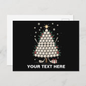 Personalisierte Golf Weihnachtsbaumfamilie Feiertagspostkarte (Vorne/Hinten)