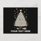 Personalisierte Golf Weihnachtsbaumfamilie Feiertagspostkarte (Vorderseite)