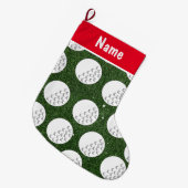 Personalisierte Golf Weihnachtsgeschenke Golf them Großer Weihnachtsstrumpf (Vorderansicht (hängend))