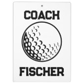Personalisierte Golf-Zwischenablage Klemmbrett (Rückseite)