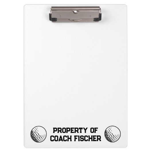 Personalisierte Golf-Zwischenablage Klemmbrett (Vorderseite)