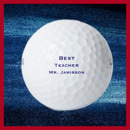 Personalisierte Golfbälle, Beste Lehrerin Golfball
