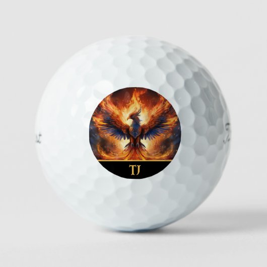 Personalisierte Golfbälle mit feinem Flammenadler (Vorderseite)