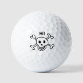 Personalisierte Golfbälle mit lustigem Piratenschä (Vorderseite)