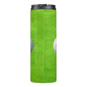 Personalisierte Golfballs auf Grüntönen Golfer Thermosbecher (Rückseite)