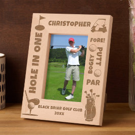 Personalisierte Golfbegriffe und -Symbole Geätzte Rahmen