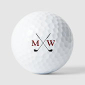 Personalisierte Golfer Balls mit 2 Initialen Monog Golfball (Vorderseite)
