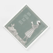 Personalisierte Golfer der Frau - Set von 50 Serviette (Ecke)