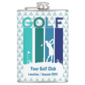 Personalisierte Golfer-Flasche Flachmann (Vorderseite)