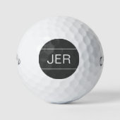 Personalisierte Golfer Monogram Initialen Modernes Golfball (Vorderseite)