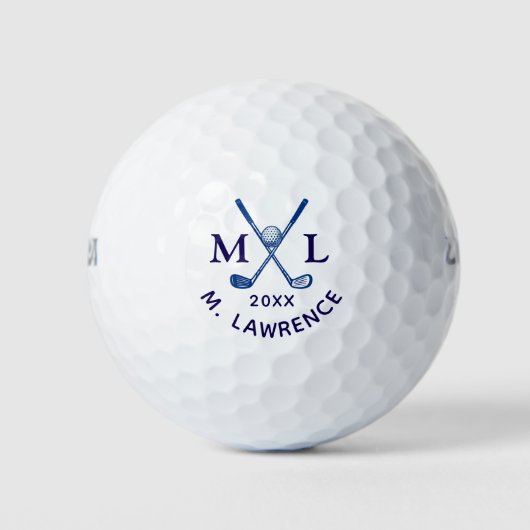 Personalisierte Golfer Name Crossn Clubs Golfball (Vorderseite)