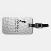 Personalisierte Golfer-Name-Dellen Gepäckanhänger (Vorderseite horizontal)