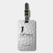 Personalisierte Golfer-Name-Dellen Gepäckanhänger (Vorderseite vertikal)